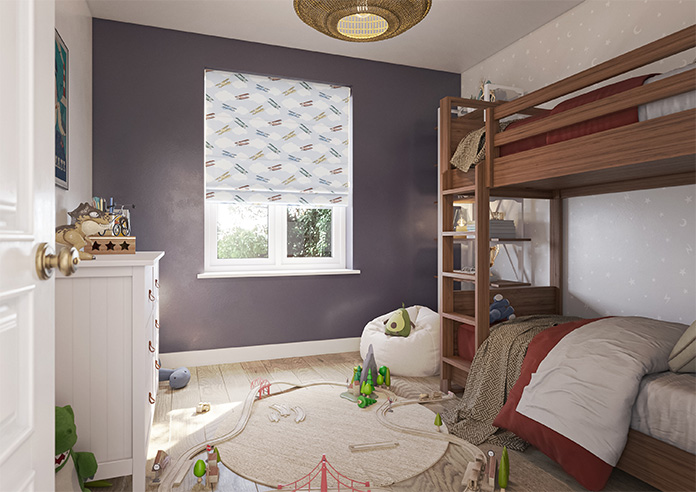 Flying Ace, Rainbow - Twist&Fit Roman Blind - Image 6